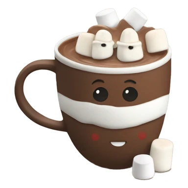 Hot chocolate with marshmallows Christmas themed  sticker