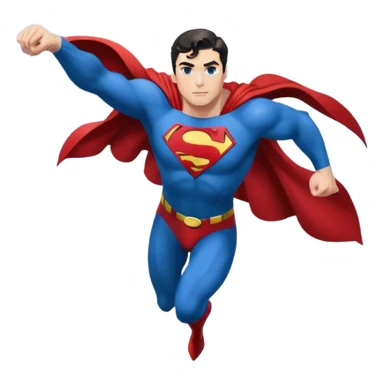Superman flying through the city  sticker