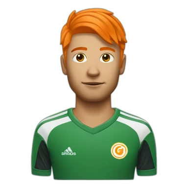 Goalkepper orange hair sticker