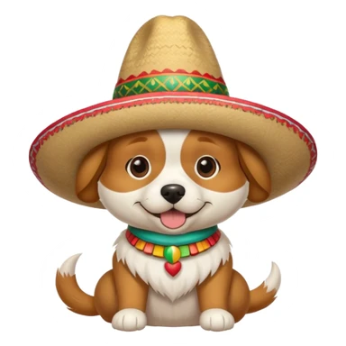 mexican hat dog sticker