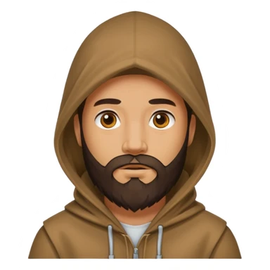 hooded people with beared sticker