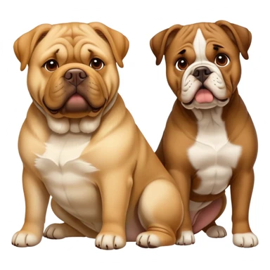 Labrador & buldog sticker