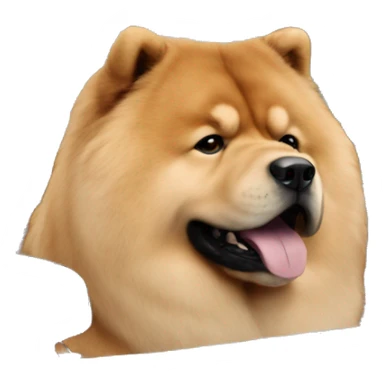 Chowchow driving a range rover sticker