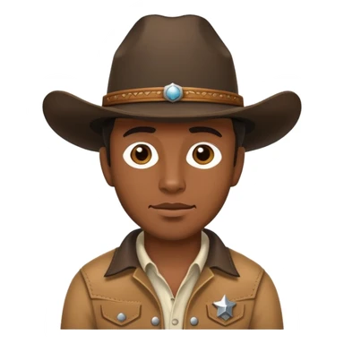 Black man wearing cowboy hat  sticker