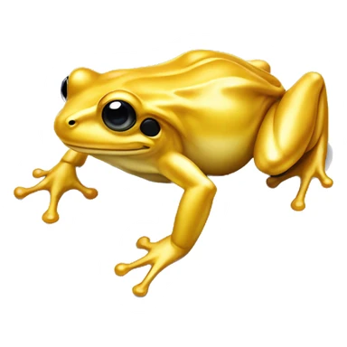 Golden frog, slowly crawling - realism sticker