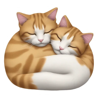 Two cats snuggling  sticker