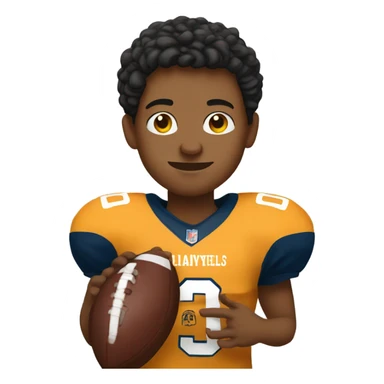 Jayden Daniels with a football in hand sticker