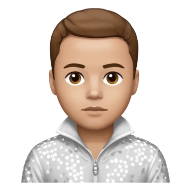 Brian Harvey from East 17 with light skin, brown hair, white sequin outfit sticker