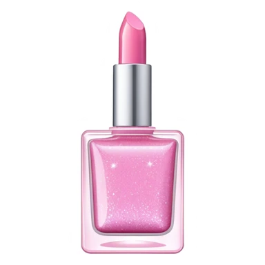 Glitter Light pink lip gloss container  sticker