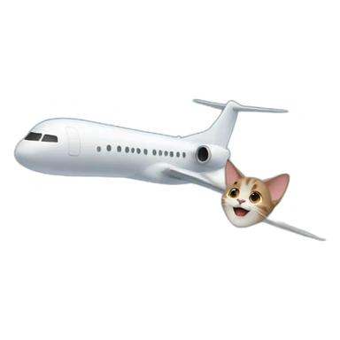cat on a plane sticker