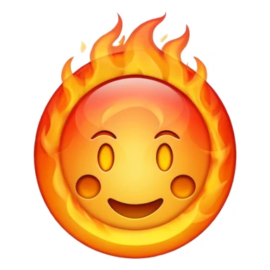 A minimalist fiery CD disc in the style of an emoji. sticker