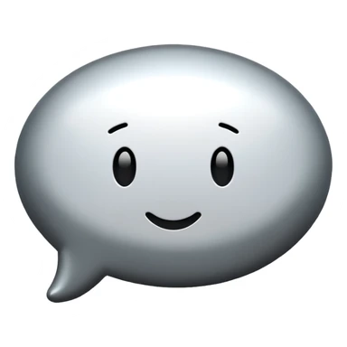  chat burbulas juodai baltas su mettalic efektu be veiduko sticker