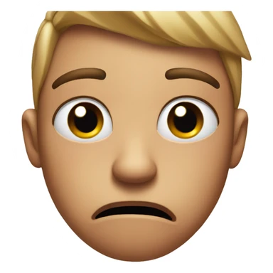 Blushing sad face frustrated  sticker