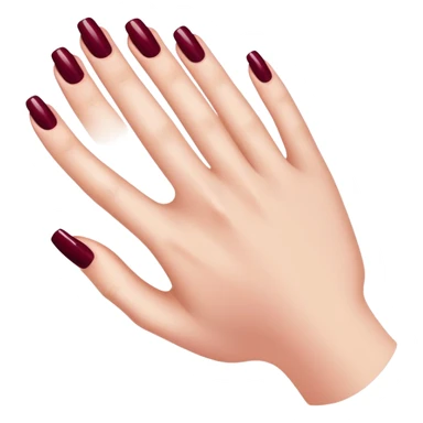 Hand in Burgundy manicure  sticker
