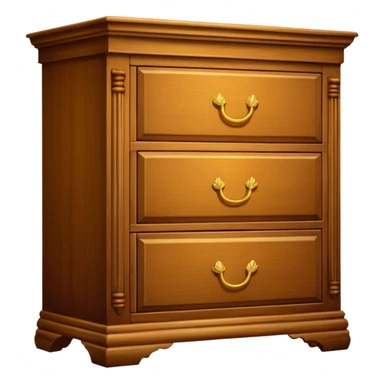 A Cupboard-commode-drawer-night-bed-stand furniture with a night lamp sticker