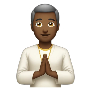 saint doing namaste sticker