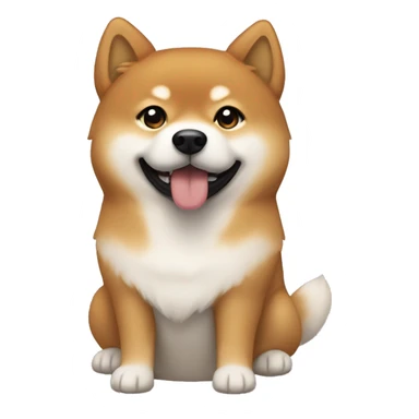 Shiba with a curly hair girl sticker