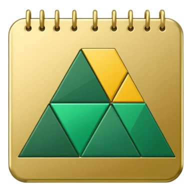 calendar check with golden and green colours sticker