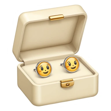 Earrings (in box, front view) – Ivory, no need to add face or emoji sticker