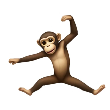 Monkey doing a cartwheel sticker