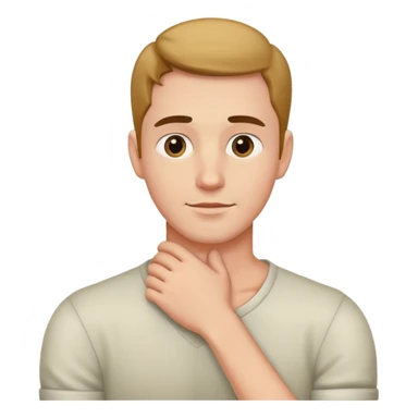 Man with his arm around his neck  sticker