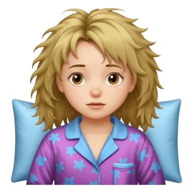 girl waking up from bed sticker