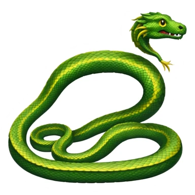 Giant serpent pixel art sticker