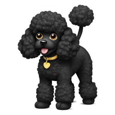  black toy poodle dog sticker