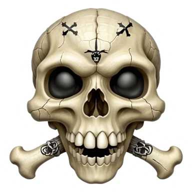 alligator skull crossbones sticker