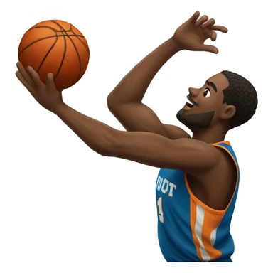 basketball player dunking  sticker