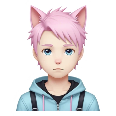 Cute Edgy Attractive Gorgeous Kawaii Pastel Anime Punk Catboy  sticker