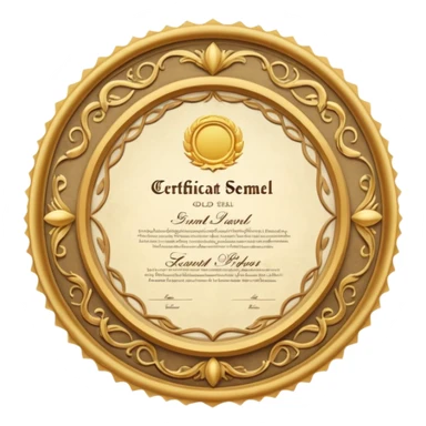 a certificate sticker