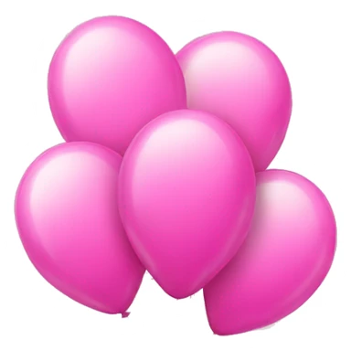 Pink birthday balloons sticker
