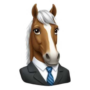 Horse wearing a tie sticker