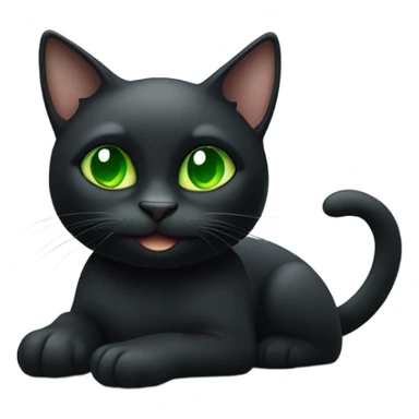  black cat with mischievous smile sticker