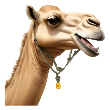 A laughing camel sticker