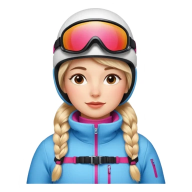 Woman Skiing, Background Matterhorn sticker