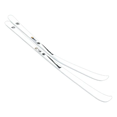 White skis sticker