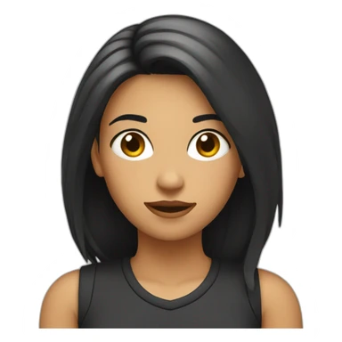 femme avec pull noir troué sticker