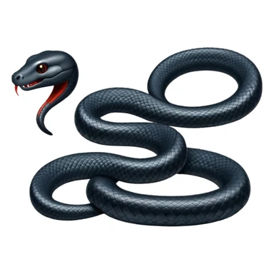 Black snake sticker