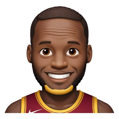 LeBron smiling creepily  sticker