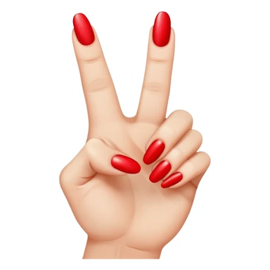 Middle finger with red nails on sticker