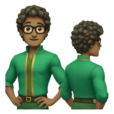 Milo thatch from Atlantis with his glasses and green outfit  sticker