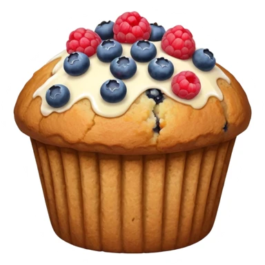 muffin with fruits sticker
