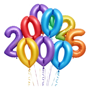 2026 is made out of balloon emoji sticker