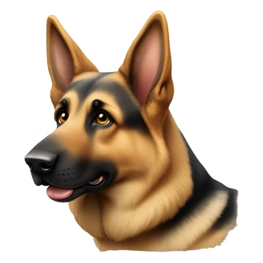 german shepherd dog with spots sticker