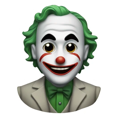 Black joker card sticker