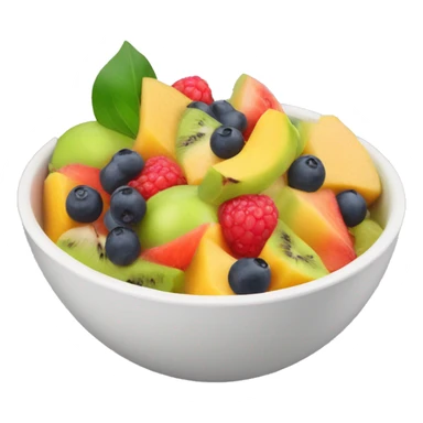 Fruit salad in a bowl sticker