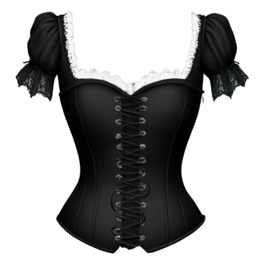 gothic black long sleeve corset sticker