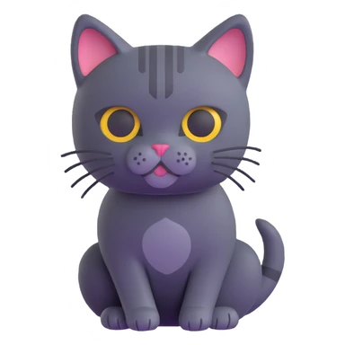 dark gray cat sticker